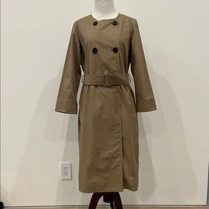 ‘S MaxMara Classic Tan Trench Coat NWOT Size 32 USA 2
